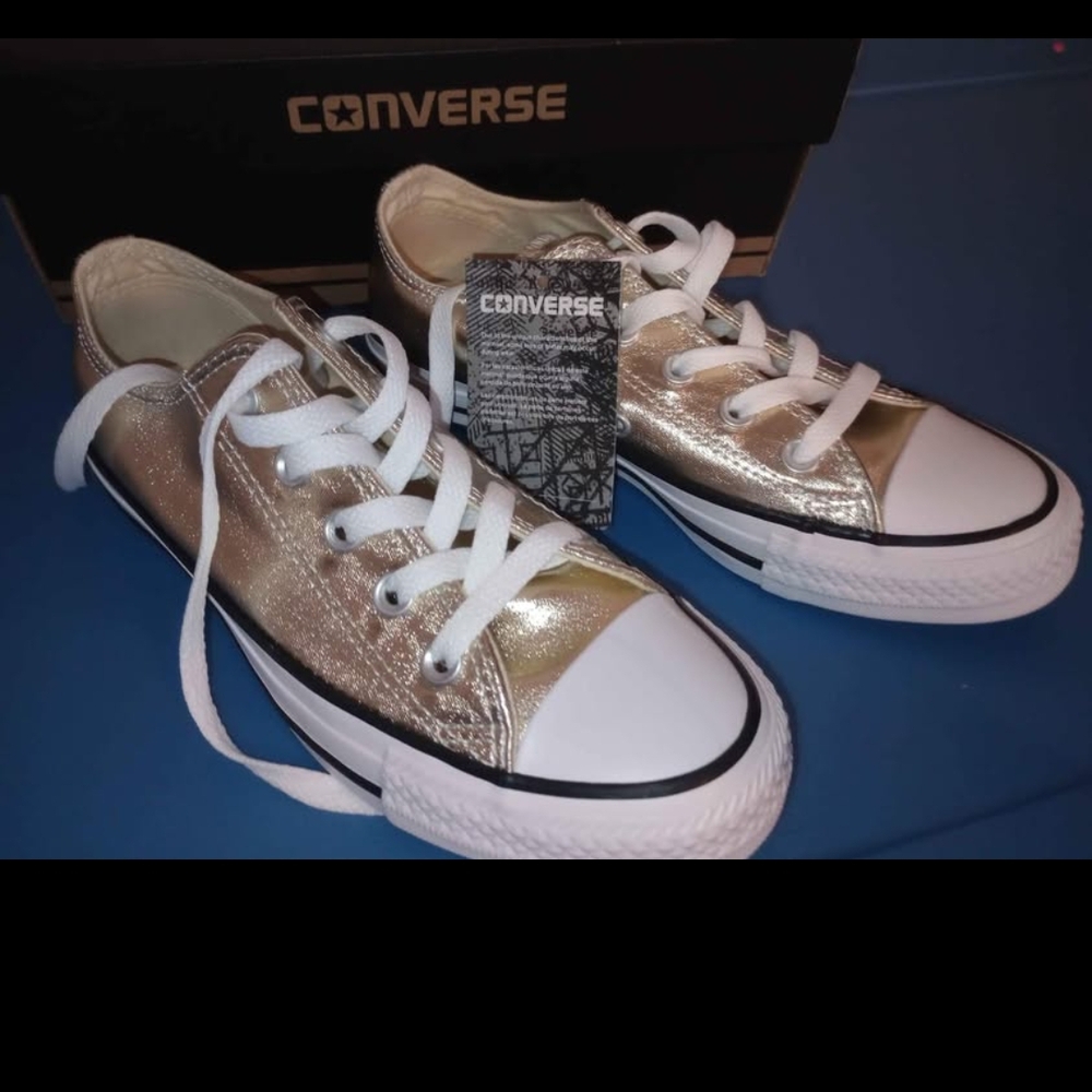 Converse Metallic Gold Low-Top Sneakers